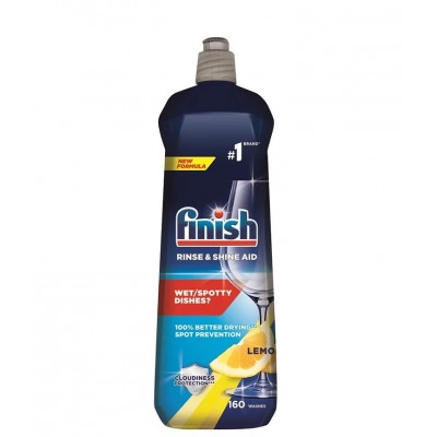 Finish Rinse & Shine Aid Lemon, Λαμπρυτικό Πλυντηρίου Πιάτων, (160 πλύσεις) 800ml