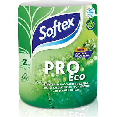 Softex Χαρτί Κουζίνας Pro Eco Ρολό 2 Φύλλων 450gr Softex Χαρτί Κουζίνας Pro Eco Ρολό 2 Φύλλων 450gr