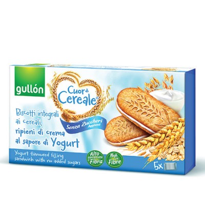 GULLON μπισκότα βρώμης χ.ζάχ. γεμιστά 220gr yogurt