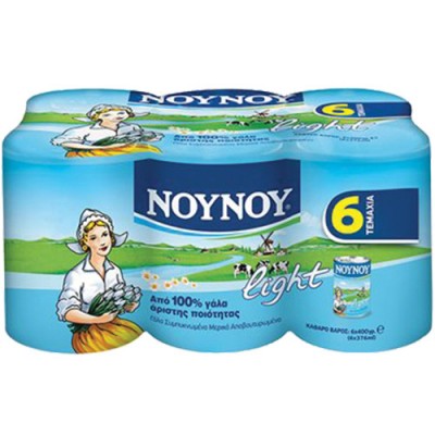 ΓΑΛΑ ΝΟΥΝΟΥ ΕΒΑΠΟΡΕ LIGHT 6x400gr (ΕΛ)