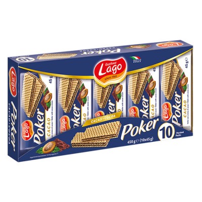 LAGO (ELLEDI) ΓΚΟΦΡΕΤΕΣ poker 10X45γρ (ΕΛ) cacao