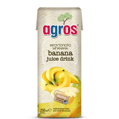 AGROS 250ml ΜΠΑΝΑΝΑ ΦΡΟΥΤΟΠΟΤΟ