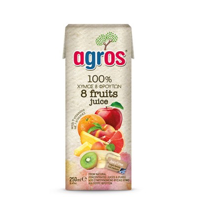 AGROS 250ml 8 ΦΡΟΥΤΑ ΦΥΣ. ΧΥΜΟΣ AGROS 250ml 8 ΦΡΟΥΤΑ ΦΥΣ. ΧΥΜΟΣ
