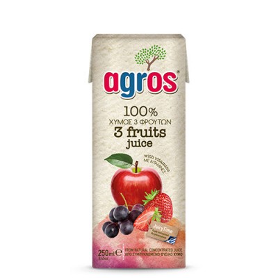 AGROS 250ml ΜΗΛΟ/ΣΤΑΦ/ΦΡΑΟΥΛΑ ΦΥΣ. ΧΥΜΟΣ