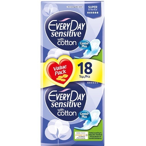 EVERYDAY ΣΕΡΒΙΕΤΕΣ 18τεμ sensitive super (ΕΛ)