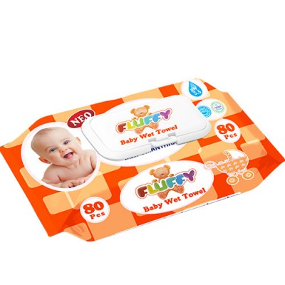 FLUFFY ΜΩΡΟΜΑΝΔΗΛΑ 19Χ16cm 80τεμ 45gsm fliptop(ΕΛ)