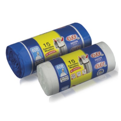 ΣΑΚΟΙ ΑΠΟΡ EL EF 58Χ78 15τεμ ΧΕΡΟΥΛΙΑ 60lt (ΕΛ)