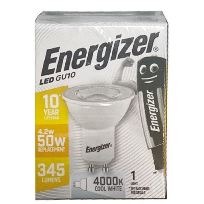 ENERGIZER LED GU10 4,2W WARM WHITE 3000K