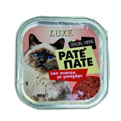 LUXE ΓΑΤΟΤΡΟΦΗ ΠΑΤΕ 100gr μοσχάρι