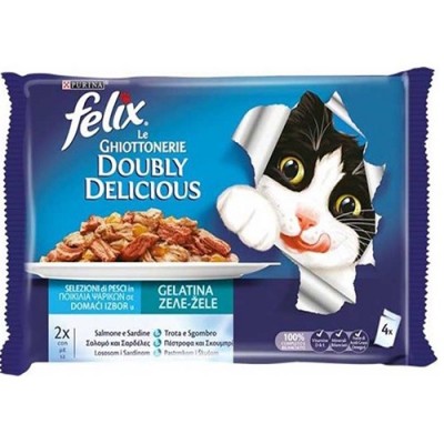 FELIX 4X85γρ DOUBLE DELICIOUS (ΕΛ) σολομός σαρδέλα