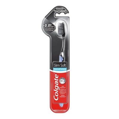 COLGATE οδοντόβουρτσα με καπάκι slim soft charcoal