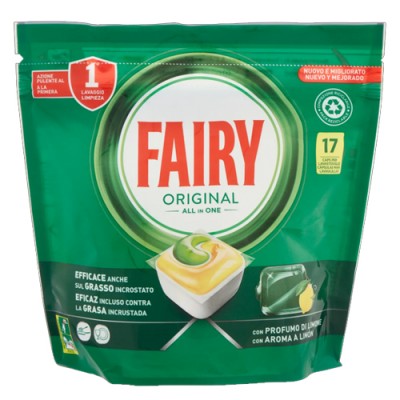 FAIRY ACTIVE CAPS 17τεμ all in 1 lemon FAIRY ACTIVE CAPS 17τεμ all in 1 lemon