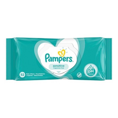 PAMPERS baby wipes 52τεμ (ΕΛ) sensitive