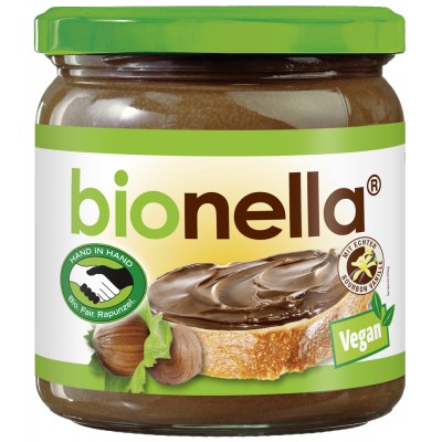 BIONELLA Vegan Επάλειμμα  Κακάο - Φουντούκι 400g Rapunzel BIO
