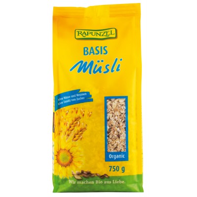 Μούσλι Basic χωρίς ζάχαρη 750g Rapunzel BIO