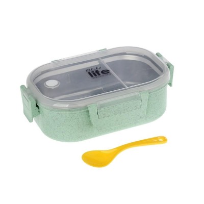 Φαγητοδοχείο με Χώρισμα Light Green Ecolife 900ml