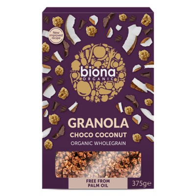 Granola με Σοκολάτα & Καρύδα Biona 375g ΒΙΟ