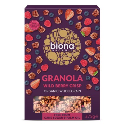 Granola με Άγρια Μούρα ΧΩΡΙΣ ΖΑΧΑΡΗ Biona 375g ΒΙΟ Granola με Άγρια Μούρα ΧΩΡΙΣ ΖΑΧΑΡΗ Biona 375g ΒΙΟ