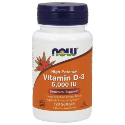 VITAMIN D-3 5000IU Now 120sgels