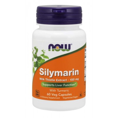 Milk Thistle/Silymarin with Turmeric 150mg Now 60Vcaps Milk Thistle/Silymarin with Turmeric 150mg Now 60Vcaps