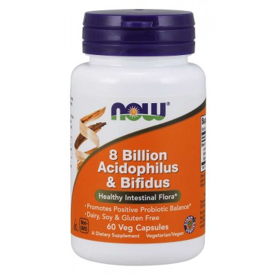 8 BILLION ACIDOFILUS & BIFIDUS Now 60caps
