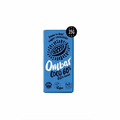 Ωμή μαύρη σοκολάτα με κρέμα καρύδας Ombar 35g ΒΙΟ Ωμή μαύρη σοκολάτα με κρέμα καρύδας Ombar 35g ΒΙΟ