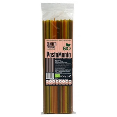 Σπαγγέτι Τρίχρωμο Pastamania 500g ΒΙΟ Σπαγγέτι Τρίχρωμο Pastamania 500g ΒΙΟ