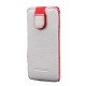 Θήκη Protect Ancus για Apple iPhone SE 5 5S 5C Nokia 105 TA-1174 και Huawei Y360 Old Leather Λευκή με Κόκκινη Ραφή