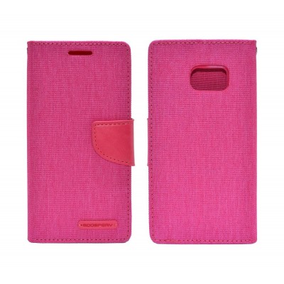 Θήκη Book Goospery Canvas Diary for Samsung SM-G930F Galaxy S7 Ρόζ by Mercury