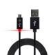 Καλώδιο σύνδεσης Ancus Smart LED USB σε Micro USB με Ενισχυμένες Επαφές Μαύρο 1.2m Καλώδιο σύνδεσης Ancus Smart LED USB σε Micro USB με Ενισχυμένες Επαφές Μαύρο 1.2m