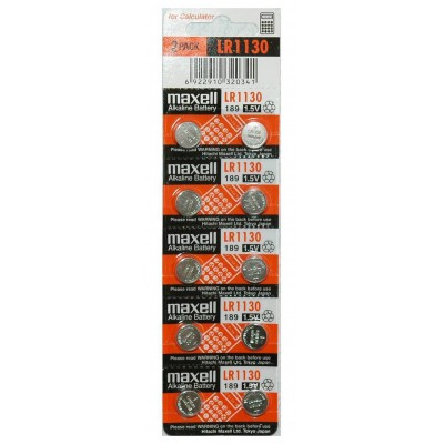 Buttoncell Maxell LR1130 AG10 LR54 389 390 Τεμ. 10 με Διάτρητη Συσκευασία Buttoncell Maxell LR1130 AG10 LR54 389 390 Τεμ. 10 με Διάτρητη Συσκευασία