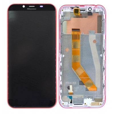 Γνήσια Οθόνη & Μηχανισμός Αφής Hisense F17 Pro Κόκκινο με Πλαίσιο