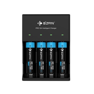 Φορτιστής Μπαταριών EiZfan Pro Q4  3.6V 4 Θέσεων με Ένδειξη Led