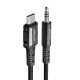 Καλώδιο σύνδεσης Acefast Μεταλλικό C1-08 USB-C σε 3.5mm Αρσενικό Braided Μαύρο 1.2m