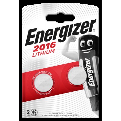 Buttoncell Lithium Energizer CR2016 3V Τεμ. 2 Buttoncell Lithium Energizer CR2016 3V Τεμ. 2
