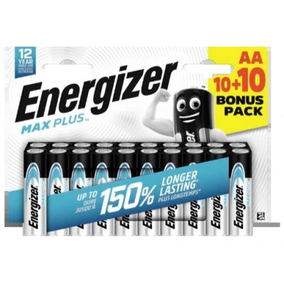 Μπαταρία Αλκαλική Energizer Max Plus LR6 size AA 1.5V Τεμ. 20