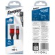 Καλώδιο σύνδεσης Energizer Metal / Braided Nylon USB-A  σε USB-C Κόκκινο 2m
