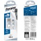Καλώδιο σύνδεσης Energizer Metal / Braided Nylon USB-A σε USB-C Λευκό 2m