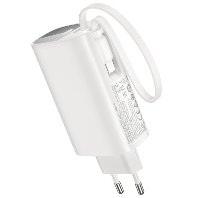 Power Bank Hoco J148 Handy 5000mAh PD20W QC3.0A Φορτιστής με 1xUSB-C και Καλώδιο Type-C Λευκό Power Bank Hoco J148 Handy 5000mAh PD20W QC3.0A Φορτιστής με 1xUSB-C και Καλώδιο Type-C Λευκό