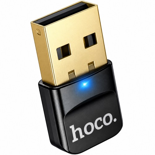 Αντάπτορας Wireless Hoco UA100 USB-A Bluetooth v6.0 με Δυνατότητα Σύνδεσης έως και 7 Συσκευές Μαύρος