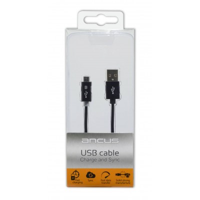 Καλώδιο σύνδεσης Ancus Smart LED USB σε Micro USB με Ενισχυμένες Επαφές Μαύρο 1.2m Καλώδιο σύνδεσης Ancus Smart LED USB σε Micro USB με Ενισχυμένες Επαφές Μαύρο 1.2m