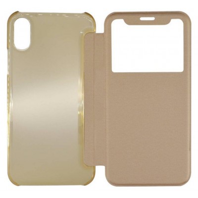 Θήκη Book Ancus S-View Elegance για Apple iPhone X / XS Χρυσαφί