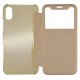 Θήκη Book Ancus S-View Elegance για Apple iPhone X / XS Χρυσαφί