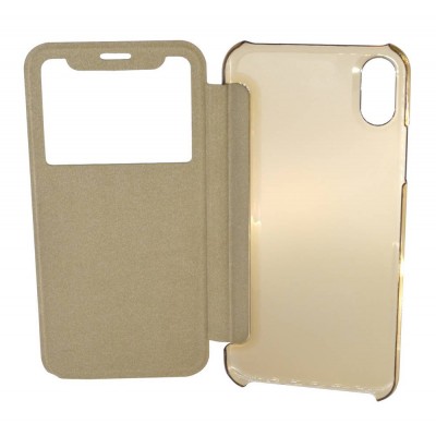 Θήκη Book Ancus S-View Elegance για Apple iPhone X / XS Χρυσαφί