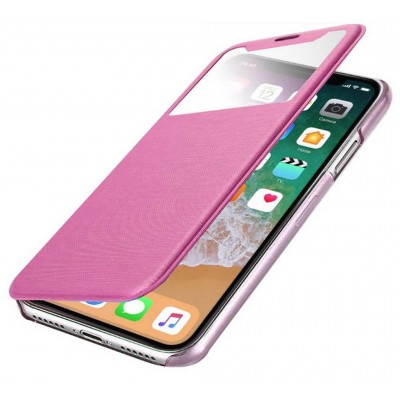 Θήκη Book Ancus S-View Elegance για Apple iPhone X / XS Φούξια