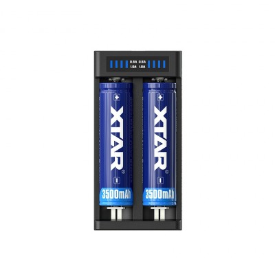 Φορτιστής Μπαταριών Βιομηχανικού Τύπου Xtar MC2 Plus USB, 2 Θέσεων για 18650/17670/17500