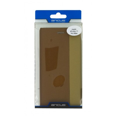 Θήκη Book Ancus Magnetic Canvas για Apple iPhone 11 Pro Max TPU Χρυσαφί Θήκη Book Ancus Magnetic Canvas για Apple iPhone 11 Pro Max TPU Χρυσαφί