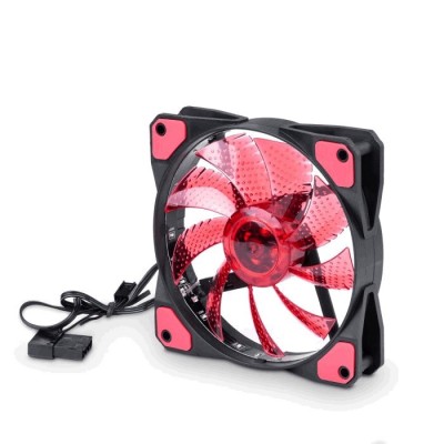 Case Fan Akyga AW-12C-BR 120mm Molex / 3-pin με 15 LED Κόκκινος Case Fan Akyga AW-12C-BR 120mm Molex / 3-pin με 15 LED Κόκκινος