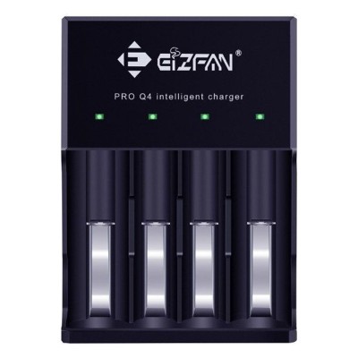 Φορτιστής Μπαταριών EiZfan Pro Q4  3.6V 4 Θέσεων με Ένδειξη Led
