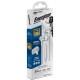 Hands Free Energizer UIL35WH Metal Stereo 3.5mm  με Αντάπτορα Lightning Apple Certified MFi σε 3.5mm και Πλήκτρα Λειτουργίας 1.2m Λευκό